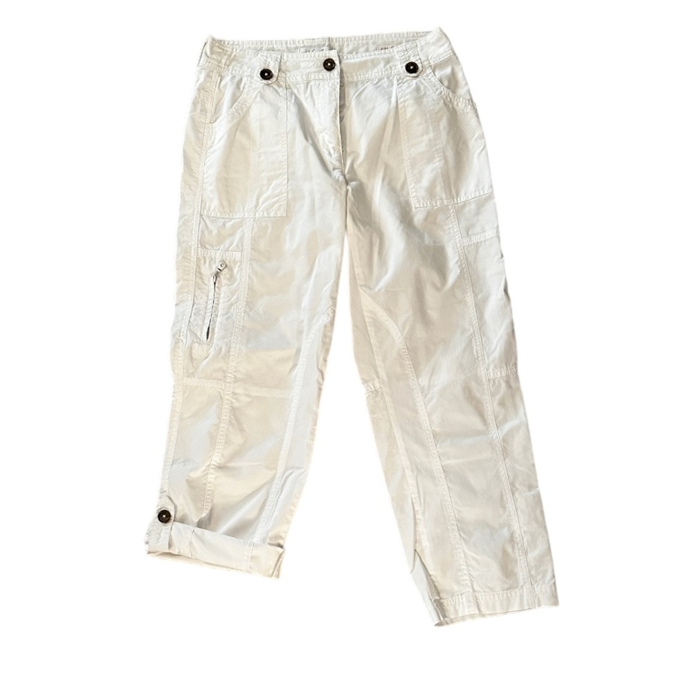 Vanilia Capri Pants, White, size 34